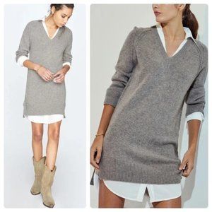 NEW, NWT Brochu Walker The Looker Layered V-Neck Dress in Otter/Melange Medium!!